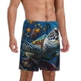 thumbnail image 2 of Fotbe Ocean Coral Turtle Pantalones Cortos de Pijama para Hombre, Ropa de Dormir, Pantalones de Pijama Cortos para Hombre-Medium, 2 of 6