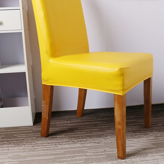 BESTYASH Yellow Elastic Stretch Chair Cover for Dining, Banquet, Party, Office Chairs - , Easy Fit, Washable