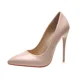 thumbnail image 1 of Zapatos de tacón alto rojo para mujer, calzado Sexy con punta estrecha de 12cm, para vestido de novia, Color negro Nude, Fondo de goma roja, 1 of 5