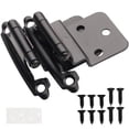 thumbnail image 2 of DecoBasics 3/8" Inset/Offset Cabinet Hinge (25 Pair -50 Pack), Self Closing, in Matte Black Finish, 2 of 4