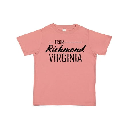 

Inktastic From Richmond Virginia in Black Distressed Text Gift Toddler Boy or Toddler Girl T-Shirt