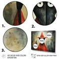thumbnail image 3 of Designart "El Hombre Coral and Grey Mexico Art" Mexican Floater Framed Canvas Wall Art, 3 of 7