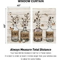 thumbnail image 6 of Farmhouse Floral Window Curtains for Bedroom 42 x 63 Inch Rod Pocket Rustic Country Flower Spring Retro Vintage Brown Butterfly Cottagecore Living Room Treatment Set of 2 Curtain Panels Drapes, 6 of 6
