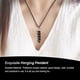 thumbnail image 2 of Qarigey Alambre envuelto encanto hombres joyería hallazgos aniversario regalo colgante cristal encantos DIY collar cadena pendientes negro Type3 NO3 Qarigey AP010783-06B, 2 of 6
