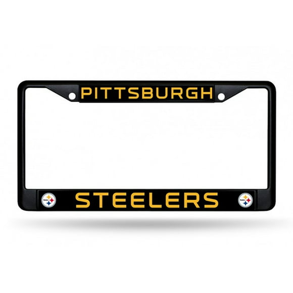 Pittsburgh Steelers Black Metal License Plate Frame