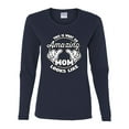 thumbnail image 2 of Wild Bobby, This is What an Amazing Mom Looks Like, Mother's Day, Women Graphic Long Sleeve T-Shirt, Navy, Small, 2 of 3