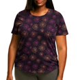 thumbnail image 2 of Axdhxbd Womens Plus Size Halloween Loose Casual Short Sleeve Crew Neck T-Shirts Cute Halloween Graphic Tees Fashion Holiday Party Tops M-5XL, 2 of 6