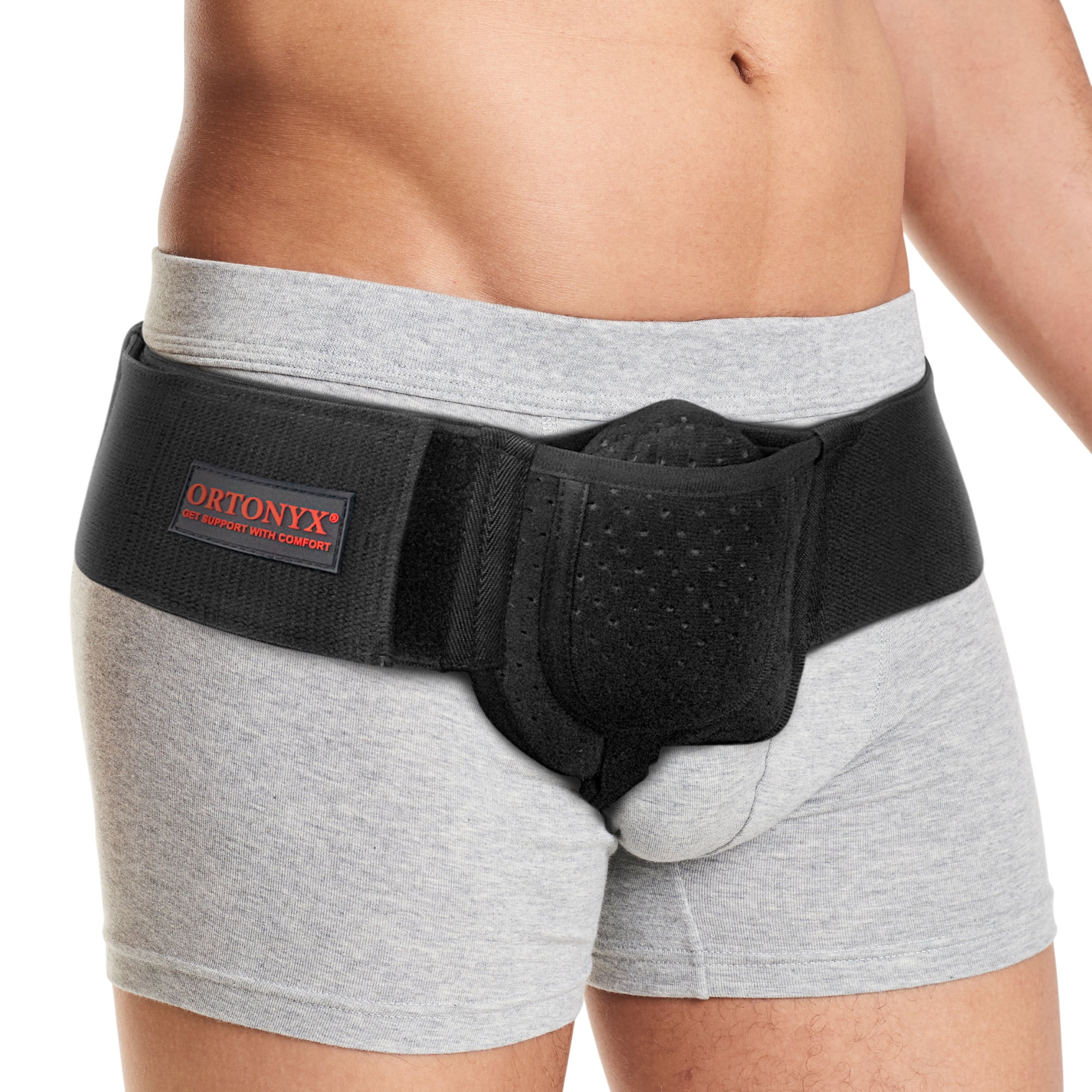 ORTONYX Inguinal Groin Hernia Belt for Men and Women with Removable Compression Pad and