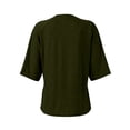 thumbnail image 4 of Mastectomy Shirts with Drain Pockets Post Shoulder Surgery Tops for Women Chemo Port Short Sleeve with Velcro Green L, 4 of 9