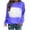 Purple, variant on IROINNID Christmas Sweatshirts for Women Full Sleeve Crewneck Tops Loose Fit Shirts Christmas Print Graphic Sweatshirt,Blue