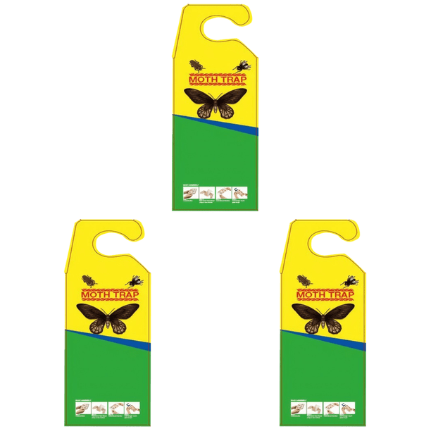 Trampas para polillas de despensa, pegamento adhesivo, trampas para polillas de comida india para cocina ( ) amarillo y verde