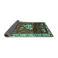 thumbnail image 2 of Ahgly Company Indoor Square Animal Turquoise Blue Traditional Area Rugs, 5' Square, 2 of 4