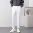 thumbnail image 4 of Pantalones de negocios elásticos para hombre Pantalones de traje elásticos para hombre Pantalones rectos Sastrería social Nuevo en verano 2024 Formal Chino Homme Up, 4 of 5
