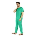 thumbnail image 3 of Inkmeso Solid Nightwear Set For Mens Tshirt And Pants Pajama Set Short Sleeve Pjs Loungewear Set, 3 of 8