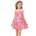 thumbnail image 4 of FAHXNVB Girls Cami Dress Cute Graphic Print Sleeveless A-Line Swing Casual Dresses Summer Fashion Beach Dress 4-15 Years, 4 of 8