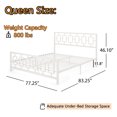 thumbnail image 2 of Queen Bed Frame with Headboard (Queen,White), 2 of 6