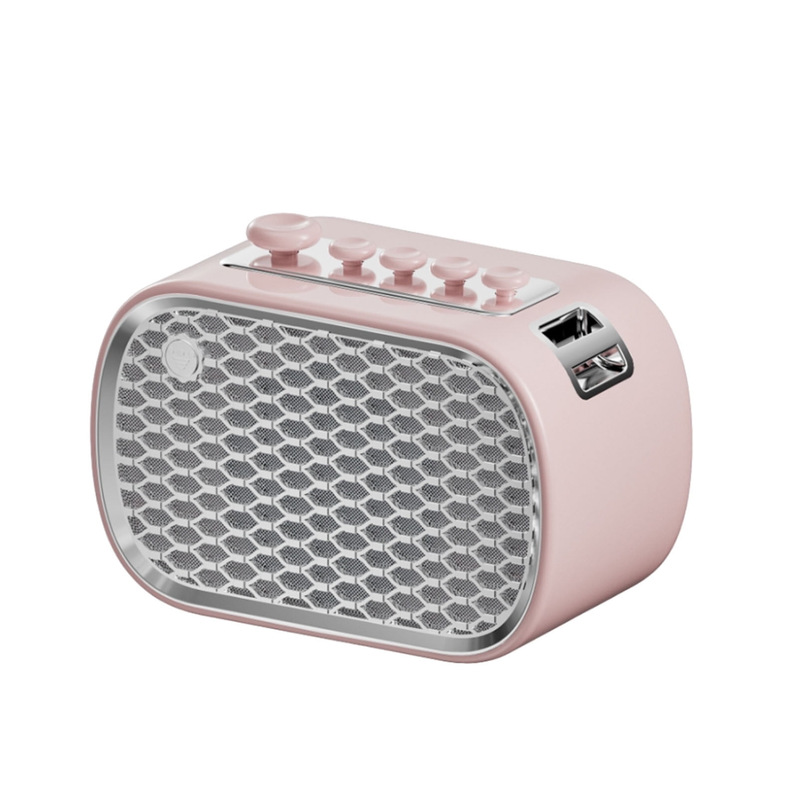 Nkmbld Outdoor Stereo Speakers Multifunction Sleep Meter White Noise Speaker FM Wireless Bluetooth Computer Home Bedside Desktop Audio, Pink