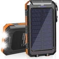 thumbnail image 1 of 2024, Solar Charger 20000mAh Waterproof Portable Charger with Dual 5V USB Ports/LED, 1 of 3