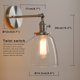 thumbnail image 3 of Lámpara de pared ajustable, lámpara de cristal con pantalla de campana, lámpara de pared Industrial Retro, iluminación Retro plateada, 3 of 5