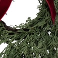 thumbnail image 4 of My Texas House Evergreen Artificial Christmas Wreath with Velvet Ribbon, Green and Red, 12", 4 of 5