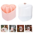 thumbnail image 5 of HOMEMAXS 2pcs Heart Shape Cosmetic Brush Holder Makeup Brush Holder with Lid Plastic Pen Holder Pencil Storage Holder, 5 of 8