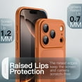 thumbnail image 4 of JETech Matte Case for iPhone 17 Pro 6.3-Inch, Shockproof Military Grade Drop Protection, Full Camera Lens Protection, Frosted Translucent Back Minimalist Phone Cover (Orange), 4 of 5