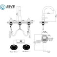 thumbnail image 2 of BWE Black Widespread Bathroom Faucet 3 Hole Modern 360 Degree Swivel Spout High Arch with Pop Up Drain with Overflow Supply Hose 8 Inch 2 Handle 3 Pieces Matte Basin Vanity Lavatory Faucets for Sink, 2 of 9