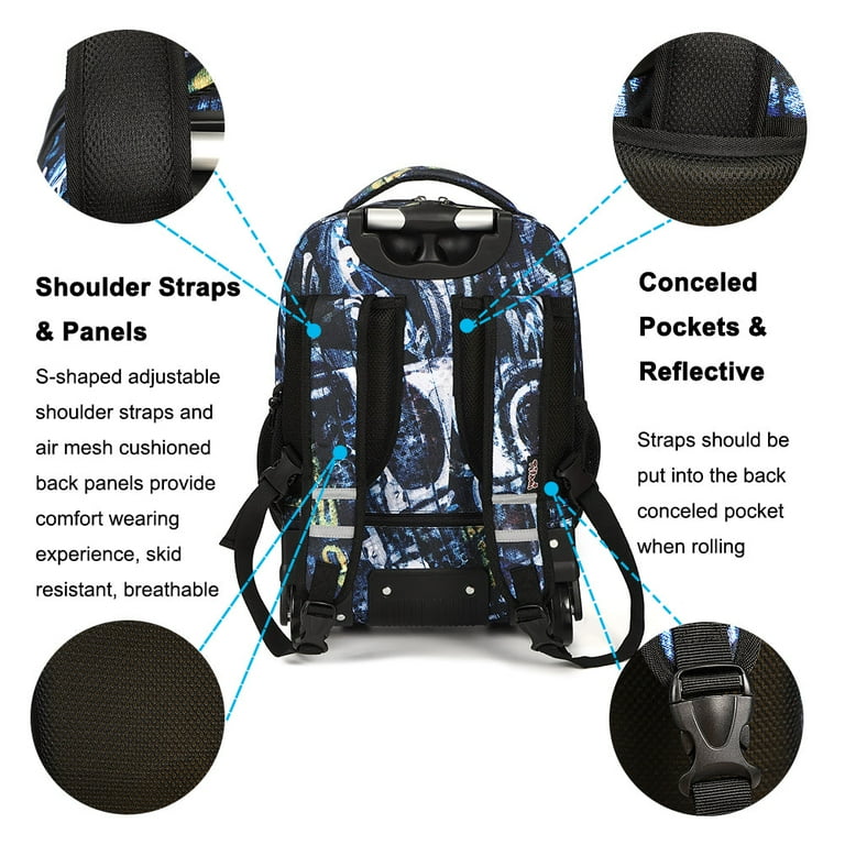 Rolling bags top for college students