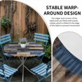 thumbnail image 2 of Navy Blue Brown Wood Round Tablecloth for 45-54 Inch Tables, Fitted Table Cover with Elastic Edge, Farmhouse Vintage Wooden Waterproof Outdoor Table Cloth Protector for Patio Garden Dinner Picnic, 2 of 9