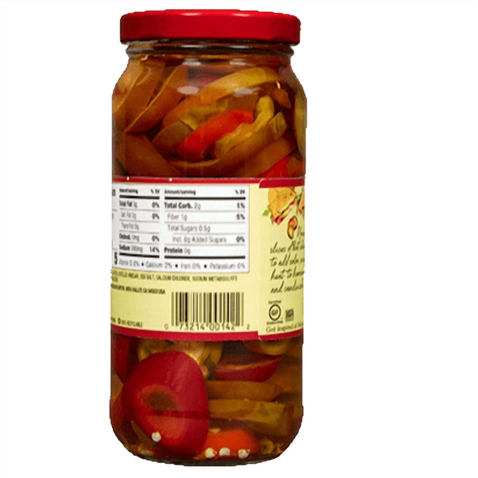 (3 pack) Mezzetta Sliced Hot Cherry Peppers, 16 fl oz