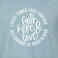 thumbnail image 6 of Wild Bobby, Faith Hope & Love Three Things That Last Forever Inspirational/Christian Men Premium Tri Blend Tee, Denim, Medium, 6 of 6