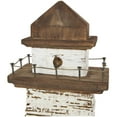 thumbnail image 5 of 9" x 20" Cream Wood Distressed Light House Sculpture with Brown Accents, by DecMode, 5 of 10