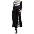 thumbnail image 1 of Women Stripe Long Sleeve Patchwork Dress, 1 of 1