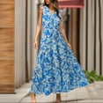 thumbnail image 2 of Youmylove Dresses for Women Elegant Womens Summer Sundress Casual Sleeveless Maxi Dresses Cute Floral Long Dress Wedding Guest Dress Beach Hawaiian Dress, 2 of 6