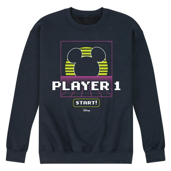 Disney - Player 1 Start  - Men's Crew Neck Fleece Pullover