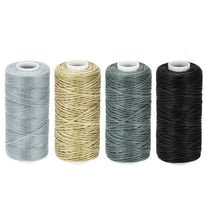 55 Yards 150D/0.8mm Cold Colors Waxed Leather Thread Set Flat Polyester Cords 4 Pack