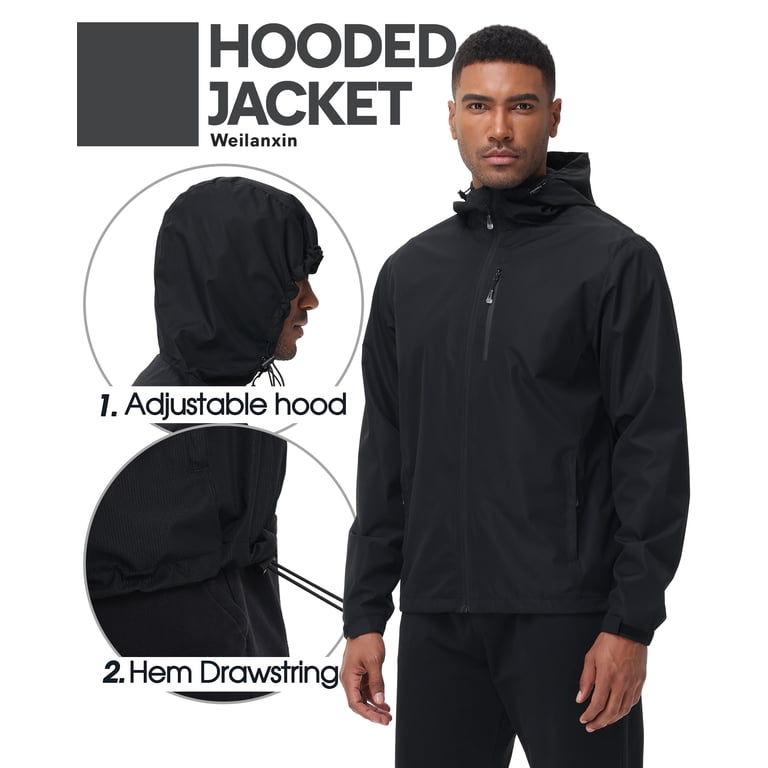 Weilanxin Men's Waterproof Packable Rain Jacket photo 6