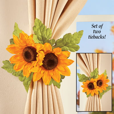 Sun Flower Shaped Window Curtain Nice Tie Backs Holder Curtain Buckles 4 Color 