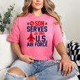 thumbnail image 2 of Proud Parent of Air Force Member, Crunchberry Comfort Colors T-Shirt, Large, 2 of 3