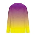 thumbnail image 5 of Lopecy-Sta Women's Casual Ombre Print V-Neck Long Sleeve Top, Loose Versatile Polyester Blouse for Daily Work & Casual Outfits Yellow L, 5 of 6