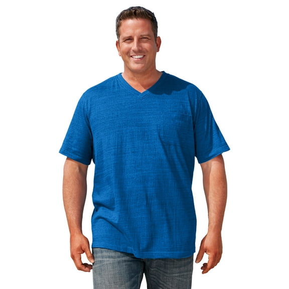 KingSize Men's Big & Tall Shrink-Less Lightweight V-Neck Pocket T-Shirt