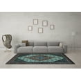 thumbnail image 3 of Ahgly Company Indoor Rectangle Persian Light Blue Traditional Area Rugs, 3' x 5', 3 of 4