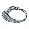 thumbnail image 5 of Unique Bargains 1 Pc Fashion Stripe Pattern Cross Elastic Hairband for Women Black Gray, 5 of 6