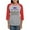Heather/Red, variant on CafePress - Mardis Queen - Womens Baseball Tee