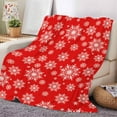 thumbnail image 5 of PALIFEUR Christmas Blanket, Super Soft Cozy Xmas Throw Blanket, Snowflake with Christmas Tree Decoration Blankets, Fuzzy Warm Blanket for Couch, 59L x 50W Inch, 5 of 7
