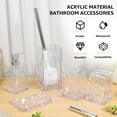 thumbnail image 3 of Dznils 5-Piece Bathroom Accessories Sets, Acrylic Bathroom Decor Set, White, 3 of 11