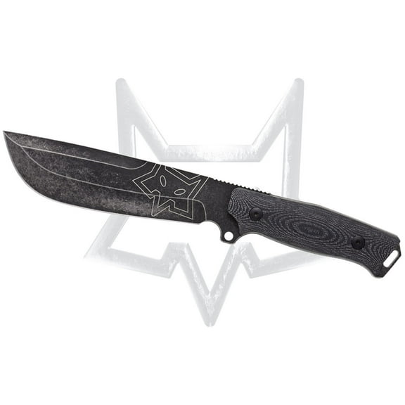 FOX KNIVES Native Nera Sabbiata Black Micarta Black D2 Steel Fixed Blade Knife