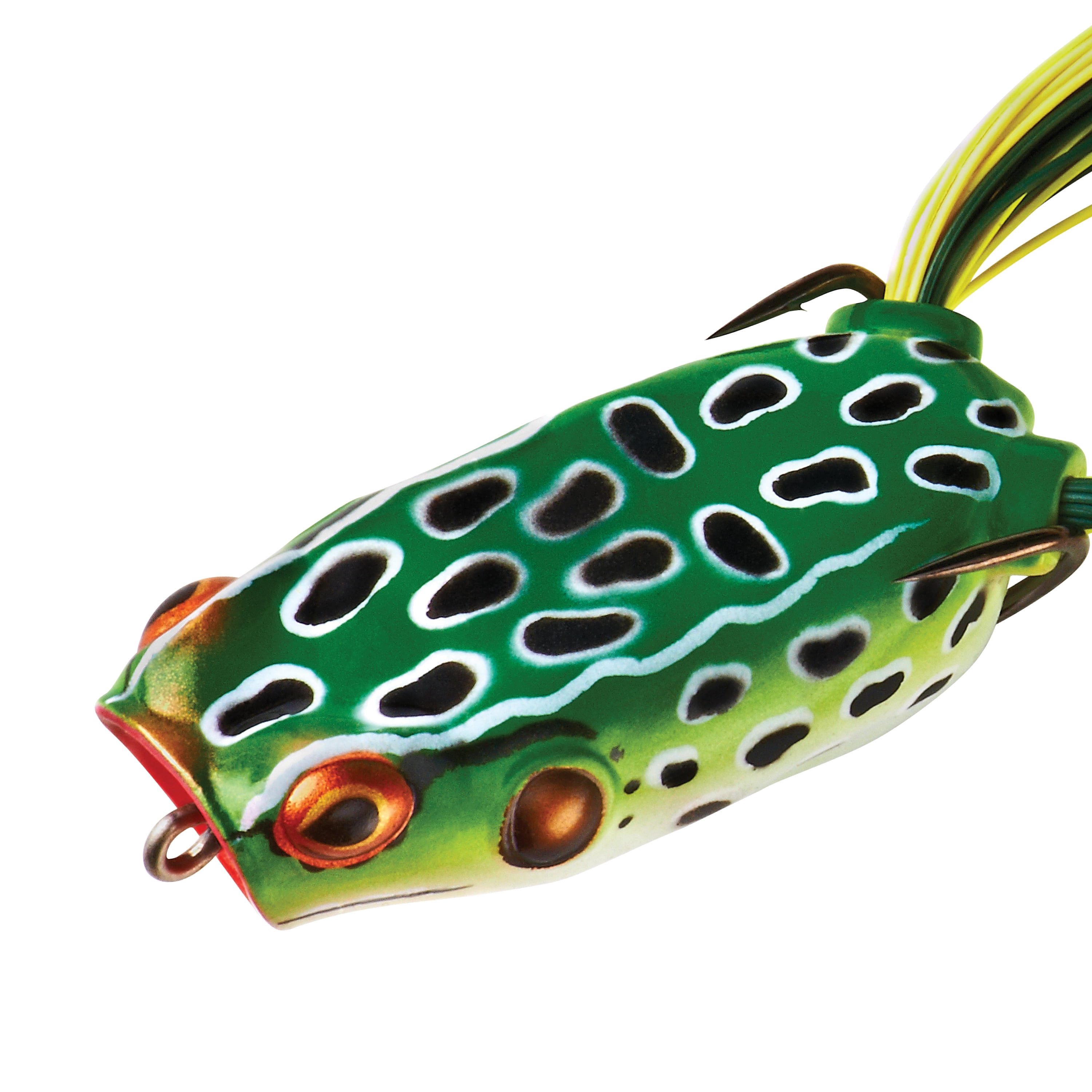 (2 pack) BOOYAH Poppin' Pad Crasher Hollow Body Frog Leopard Frog 3" 1/2 oz.