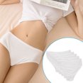 thumbnail image 1 of Ropa interior de maternidad, 5 piezas de ropa interior de maternidad desechable de cintura alta, bragas de maternidad, tecnología de vanguardia, 1 of 12