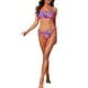 thumbnail image 2 of Conjuntos de bikini triangular floral para mujer INSPIRE CHIC, 3 piezas, traje de baño con cubierta de manga larga, vestido de malla, azul y naranja, tamaño mediano, 2 of 5